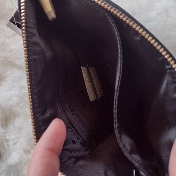 Kate Spade Black Wristlet Classic Chelsea Nylon Medium Wristlet Pouch Clutch - Picture 9 of 10